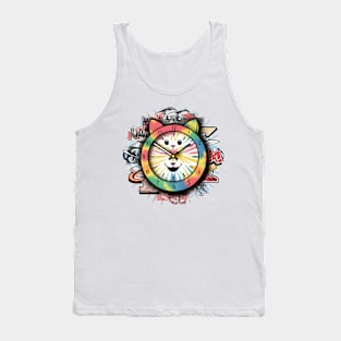 Tie Dye Cat Tank Top